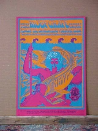 1967 Family Dog 49 - Rp - 2 Avalon Ballroom Poster Presents Moby Grape,  Charlatans