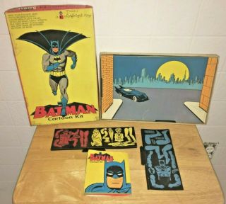 Vintage 1966 Batman Cartoon Kit Colorforms Toy DC Comics 95 complete 2