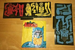 Vintage 1966 Batman Cartoon Kit Colorforms Toy DC Comics 95 complete 3