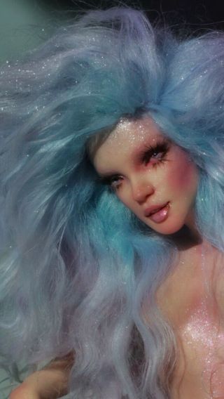 Pastel Mermaid - Polymer Clay Ooak Fantasy Sculpture By Nicole West