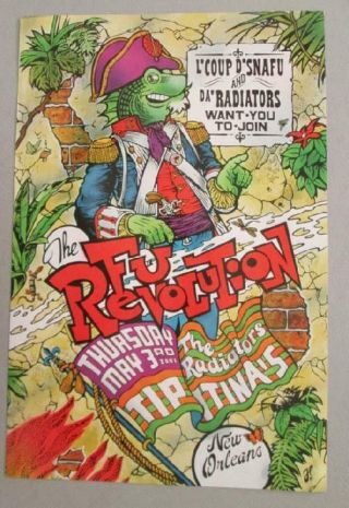 The Radiators Orleans 2001 Concert Poster Snafu Krewe