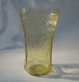 Patrician Spoke Amber 1 Flat Ice Tea Tumbler 5 3/8 " Federal Glass