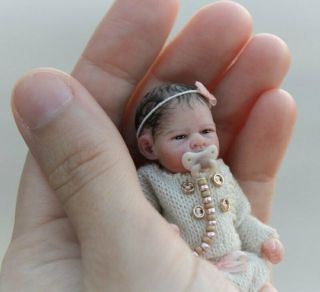 Ooak Realistic Polymer Clay Newborn Baby Girl Art Doll Rose By Yivartdolls Nr
