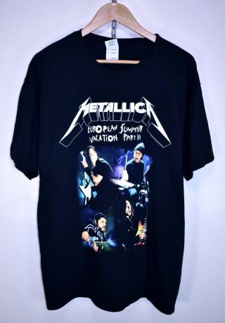 Metallica European Summer Vacation Part Iii Vintage T - Shirt Tour Concert Album L