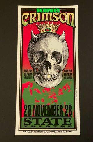 King Crimson 1995 Silkscreen Concert Poster Arminski
