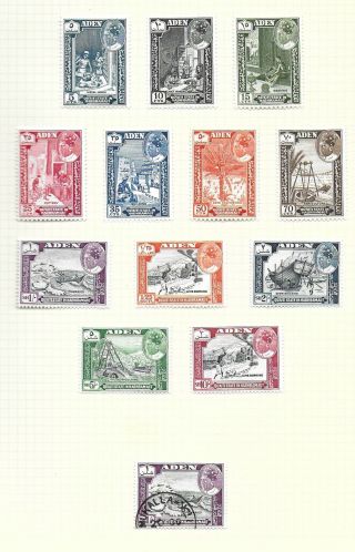 Aden/hadhramaut Stamps 1963 Mi 41 - 52 Mlh Vf