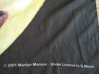 Marilyn Manson flag poster 2001 official huge size excel cond hard rock vintage 2