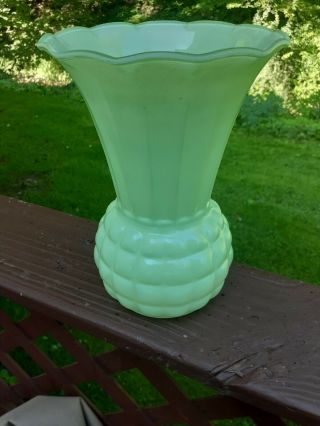 Antique Vintage 9 Inch Tall Jadeite Vase Awesome