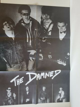 The Damned Punk Poster - Rare - From Limited Edition Live At 100 Club Lp Record