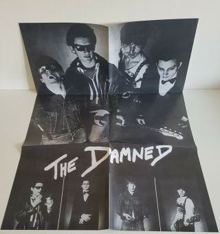 The DAMNED punk poster - RARE - from LIMITED EDITION live at 100 club LP RECORD 2