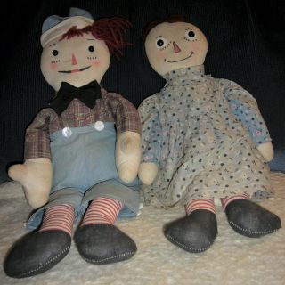 Early Volland Raggedy Ann & Andy,  Estate Find