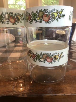 Vintage Pyrex Spice Of Life Storage Containers Set Of 3 With Lids 3