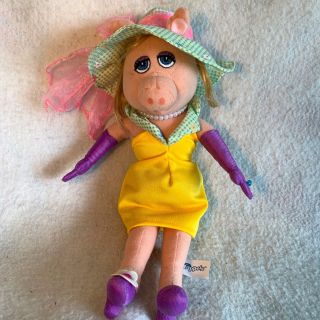 Miss Piggy Muppets Jim Henson Plush Doll Stuffed Animal 14 " Sherwoods Brand 2002