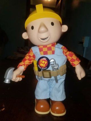Bob The Builder Hard Talking Doll.  About 12” Tall From 2005.  Very Rare