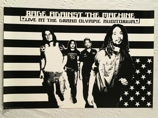 Rage Against The Machine 2003 Promo Poster Live At Grand Olympic Auditorium Ratm