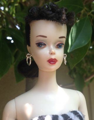 Vintage 1960 3 Brunette Ponytail Barbie