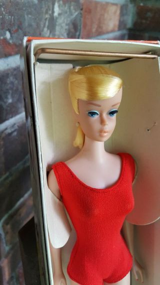 Vintage Mattel Barbie 850 1964 Mib Barbie Ponytail Swirl Gold Blonde Cond