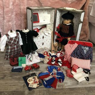Retired American Girl 18 " Molly Mcintire Doll W/ 50,  Items (trunk,  Outfits, )