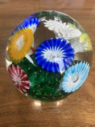 Vintage Murano Glass Paperweight Made In Italy