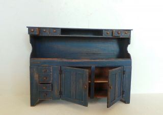 NR IGMA Artisan Barbara Vajnar Queen Anne Style Dry Sink in 1:12 scale 2