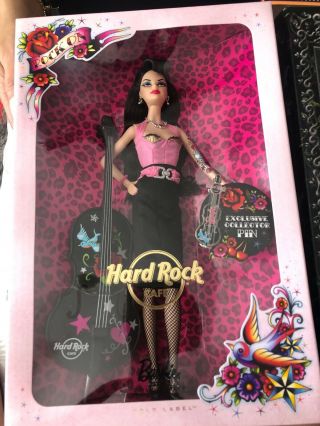 Two,  Collectable Hard Rock Cafe Barbie Dolls,  Ltd With Exclusive Pin.