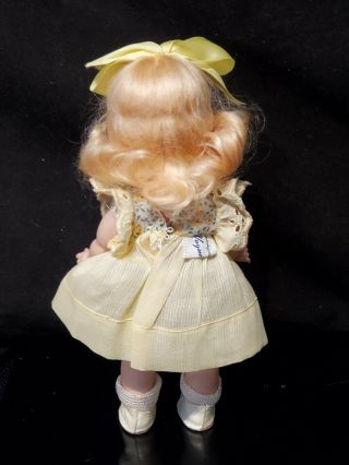 1949 Vtg Vogue Ginny Doll,  Strung,  Painted Eye,  Yellow Tagged Dress 2