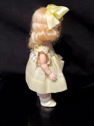1949 Vtg Vogue Ginny Doll,  Strung,  Painted Eye,  Yellow Tagged Dress 3