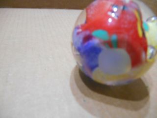 Jim Karg Studio Art Glass Paperweight Multi Color Swirl with Controlled Bubbles 3