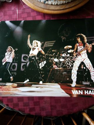 Van Halen On Stage With David Lee Roth 80s Poster