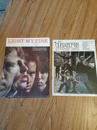 The Doors ‘light My Fire’ Sheet Music,  ‘strange Days’ Songbook 1960’s Vg Cond
