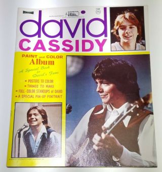 David Cassidy Vintage 1970 Paint & Color Album Partridge Family