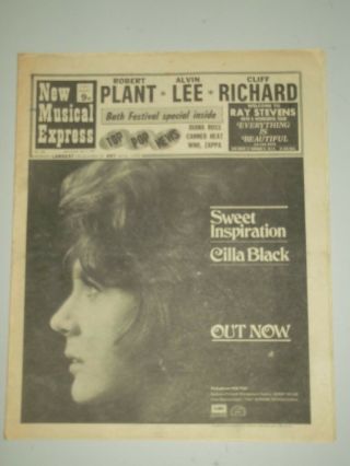 Nme 1225 July 4 1970 Robert Plant Alvin Lee Cliff Richard Diana Ross Tom Jones