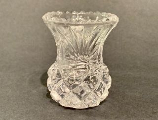 Vintage Bohemian Clear Cut Crystal Bud Vase,  24 Lead Crystal,  Czech Republic