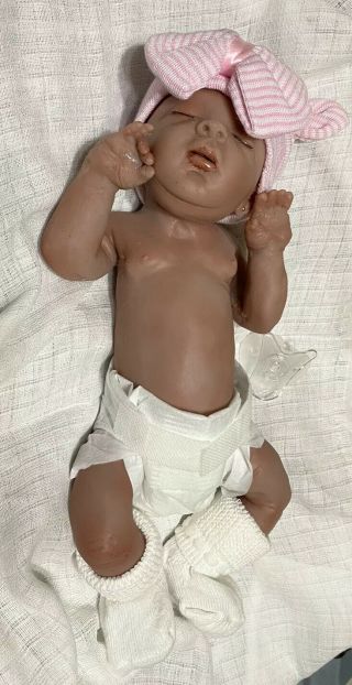 Preemie Full Body Silicone Baby Girl Doll.