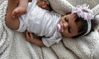 Full Body Silicone Baby Girl Sleeping