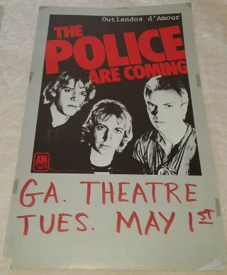 The Police,  1979 Poster From The Outlandous D 