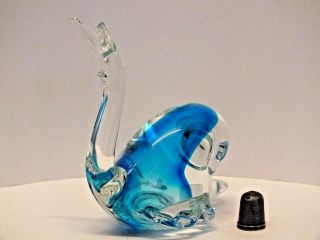 1970s /80s V.  Nason & C Murano/Venetian Sommerso Glass Snail Paperweight / Figure 2