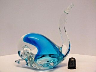 1970s /80s V.  Nason & C Murano/Venetian Sommerso Glass Snail Paperweight / Figure 3