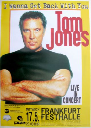 Tom Jones Concert Poster Germany 1995