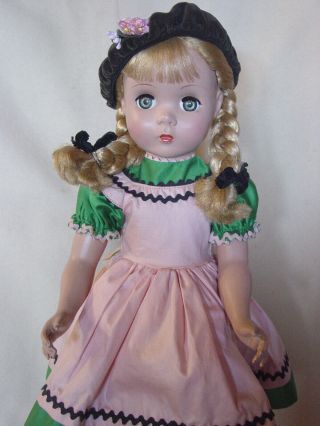 Madame Alexander Vintage Hard Plastic Maggie - Faced Kathy Doll With Orig Beret