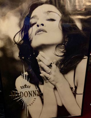 Rare Madonna Like A Prayer 1989 Vintage Music Store Promo Poster