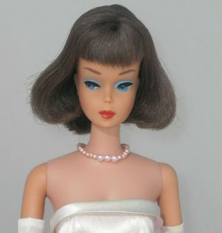 American Girl Long Hair Barbie Vintage Silver Brunette