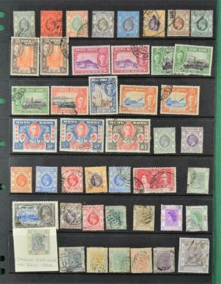 Hong Kong Stamps Selection On Large Stock Card (s147)