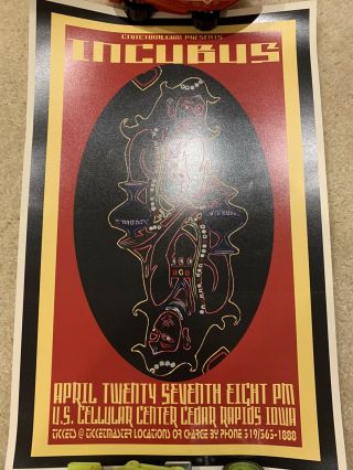 Incubus Concert Poster Rare