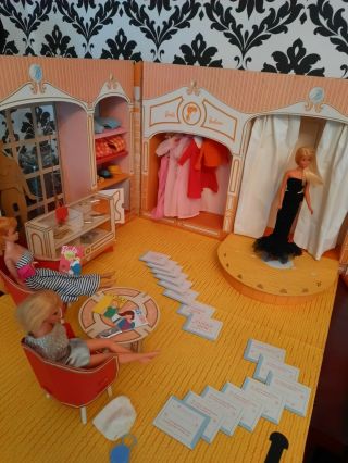 Rare Vintage 1962 Mattel Barbie Fashion Shop Cardboard Playset 3