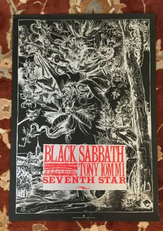 Black Sabbath Seventh Star Rare Promotional Poster Ozzy Osbourne