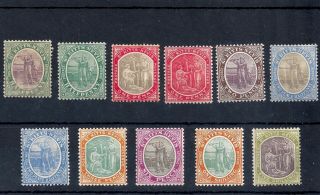 St Kitts - Nevis 1906 Stamps To Five Shillings Including Varieties (11)