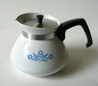 Vintage Corning Ware 6 Cup Tea Pot P - 104 Cornflower Blue