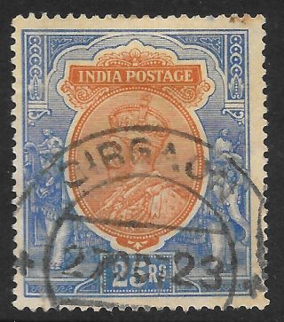 India 1913 25r Orange & Blue Sg 191