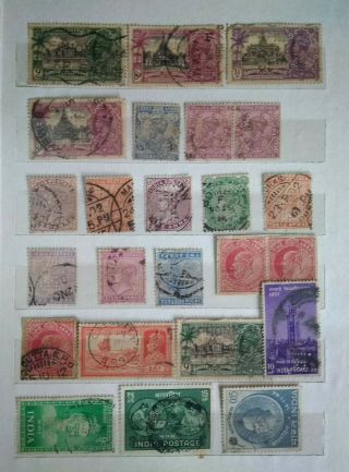 India Perfin 22 Diff Stamps Of Qv Kevii Kgv Kgvi